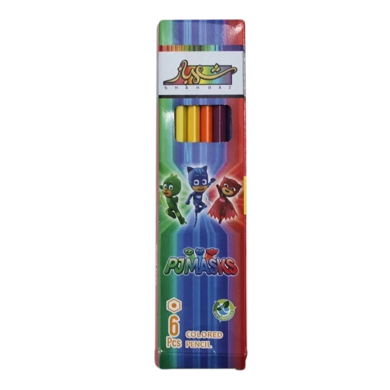مداد رنگی 6 رنگ شهباز