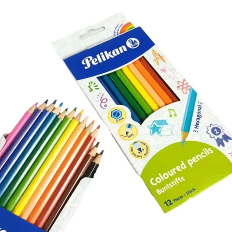 مداد رنگی 12 رنگ پلیکان آلمانی