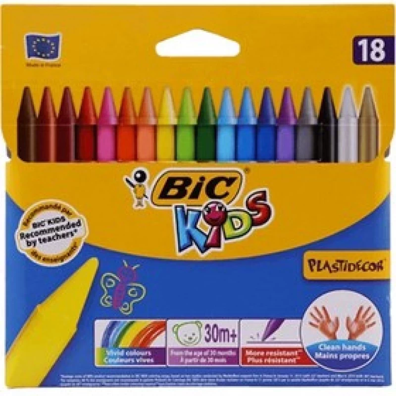 مداد شمعی 18 رنگ بیک