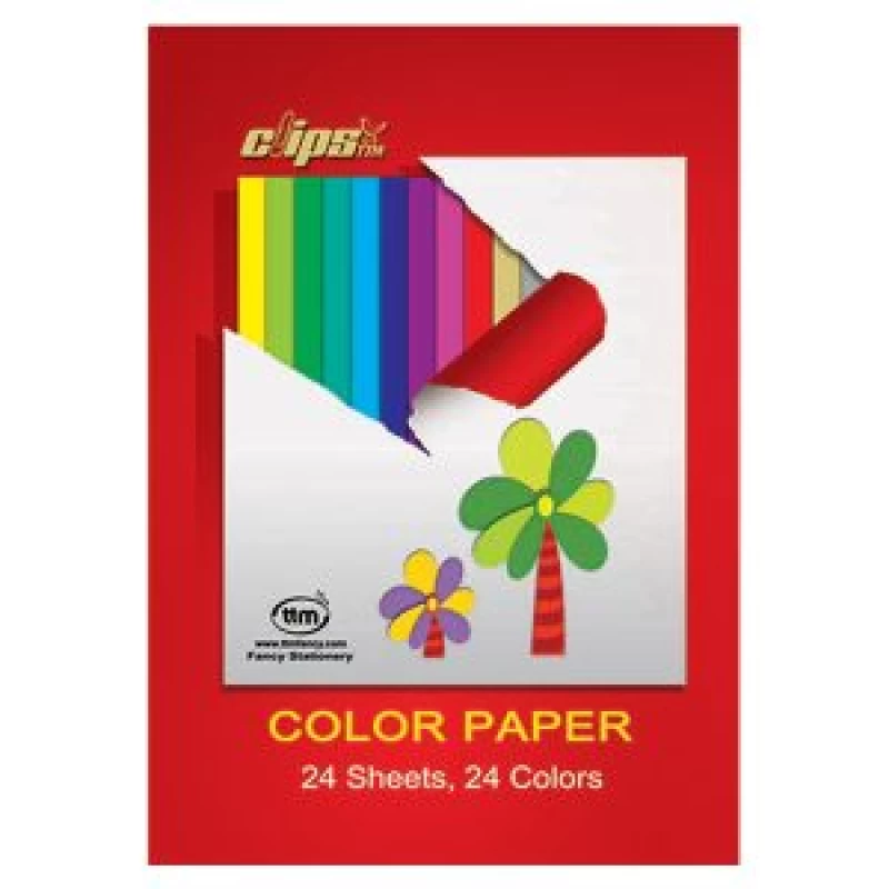 پوشه کاغذ رنگی 24 رنگ A4